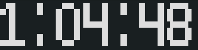 The countdown timer in a terminal