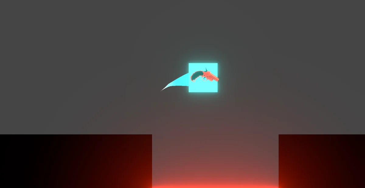 CUBIK screenshot: the cube jumps over a pit